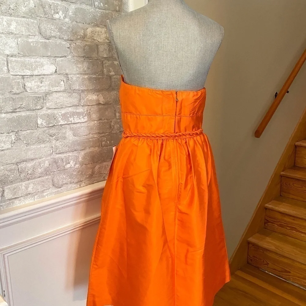 J CREW STRAPLESS SILK TANGERINE SPECIAL OCCASION DRESS